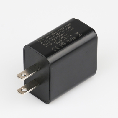 টাইপ সি ফাস্ট চার্জিং 5V 3A USB অ্যাডাপ্টার, ডাবল USB ওয়াল চার্জার 18W